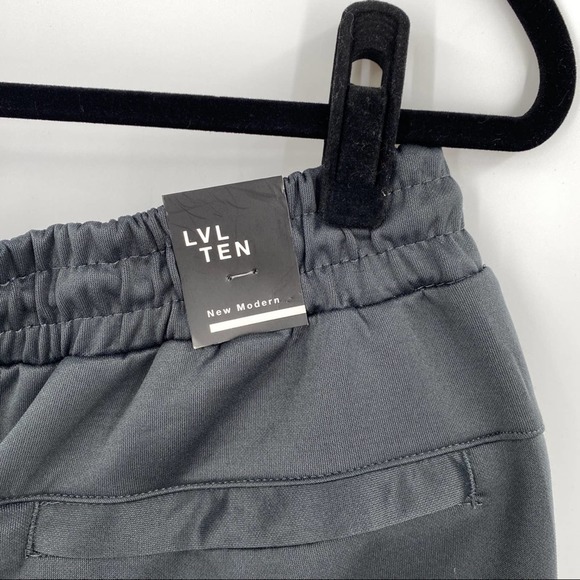 NEW Lvl Level Ten Mens Knit Drawstring Shorts in Indigo Slate - Picture 6 of 15